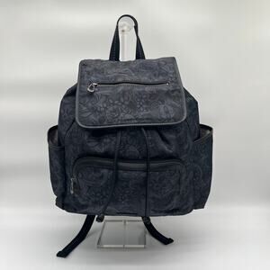 Sakroots Black Floral Backpack